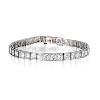 Tiffany & Co. Art Deco Diamond Tennis Bracelet