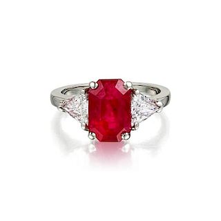 A 4.15-Carat Burmese Ruby Ring