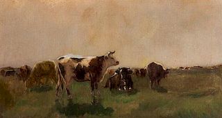 American School, (Late 19th century), Cows in Pasture
