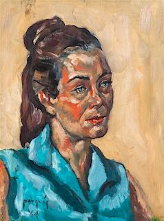 * Paul Marquis, (American, 20th century), Portrait of Elinor Slosberg, 1964