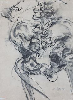 * James Dean Pegg, (American, b. 1953), Sketch of a Skeleton, 1978