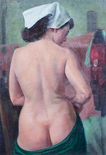 * Richard Vernon Goetz, (American, 1915-1991), Nude with Back Turned