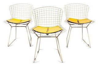 * Harry Bertoia (Italian, 1915-1978), KNOLL, three chairs