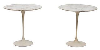 * Eero Saarinen (Finnish, 1910-1961), KNOLL, CIRCA 1957, a pair of Tulip side tables