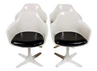 Style of Eero Saarinen, BURKE, a set of four Tulip style chairs