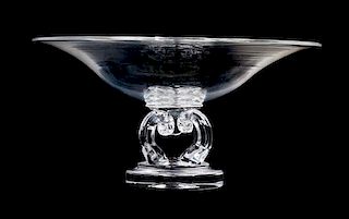A Steuben Glass Bowl Height 5 x diameter 10 inches.