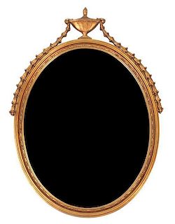 A Neoclassical Giltwood Mirror 36 1/2 x 26 inches.