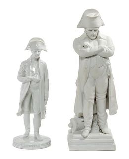 A German Blanc de Chine Figure of Napoleon Height of first 8 1/4 inches.