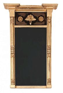A Federal Style Giltwood Mirror 31 x 21 inches.
