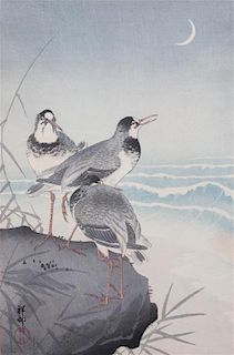 * Ohara Koson, (Japanese, 1877-1975), Six works: Birds and Fish