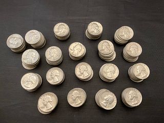 Group of 190 Washington Silver Quarters 1960s