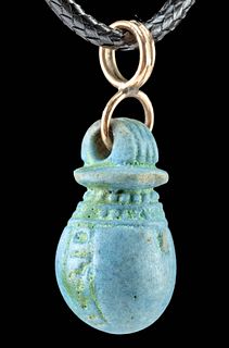 Published Egyptian Faience New Year Flask Pendant