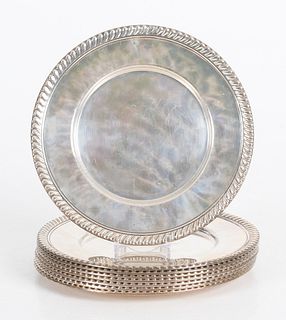 A Set of Eight Sterling Plates
