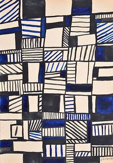 Jean Dubuffet Abstract Geometric Drawing