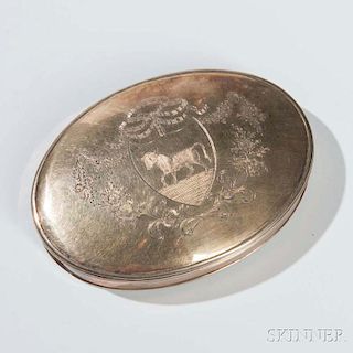 George III Sterling Silver-gilt Seal (Skippet) Box