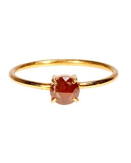 A diamond and 18k gold ring
