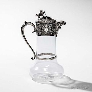 Victorian Sterling Silver-mounted Ewer