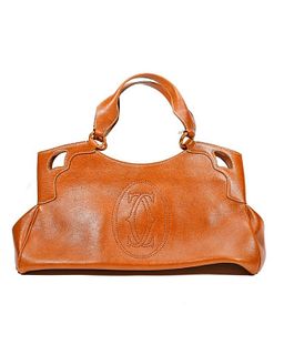 Cartier Brown Leather Tote Bag