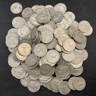 Group of 200 Washington Silver Quarters 1960s