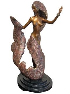 Erte (Romain de Tirtoff)  Bronze, Folies Bergère