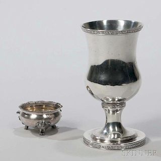 Two Pieces of American Coin Silver Tableware