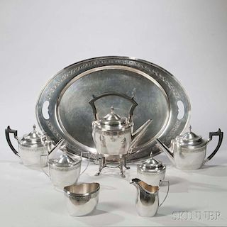 Shreve, Crump & Low "Paul Revere" Pattern Sterling Tea and Coffee Service