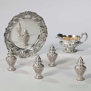 Six Pieces of Gorham "Chantilly" Pattern Sterling Silver Tableware