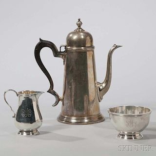 Assembled Three-piece Sterling Silver Coffee Service