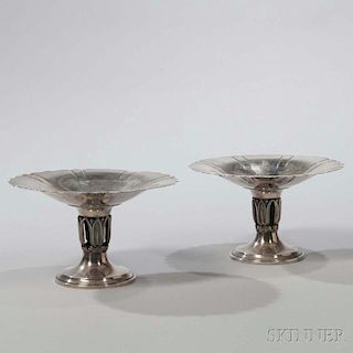 Pair of Modern Sterling Silver Tazzas