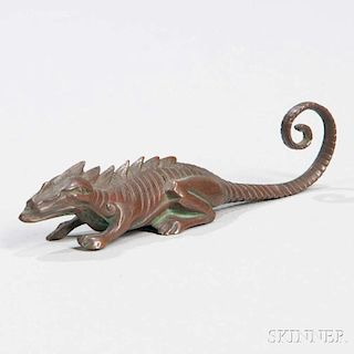 Tiffany Studios Bronze Lizard Paperweight