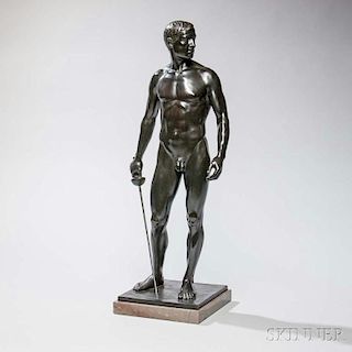 After Oscar Bodin (act. France, 1868-1940)      Bronze Figure of a Fencer