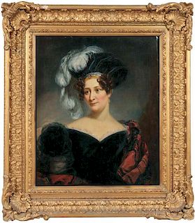 Philip Augustus Gaugain (British, fl. 1783-1847)      Portrait of Harriett Webb Lucas