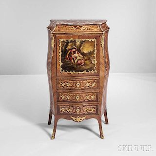 Louis XV-style Gilt-bronze-mounted Kingwood Cabinet