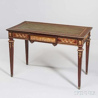 Louis XVI-style Ormolu-mounted Mahogany Bureau Plat