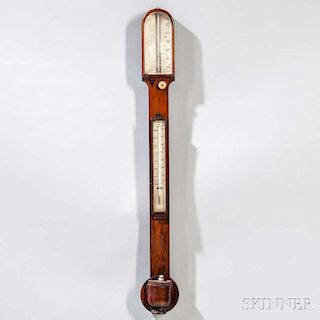 Georgian Rosewood Stick Barometer