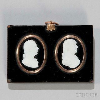 Two William Tassie Glass Paste Portrait Medallions