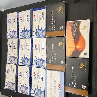 Group of 14 US Mint Proof Sets