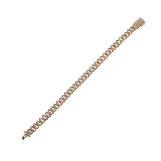 14k Gold Diamond Link Bracelet 