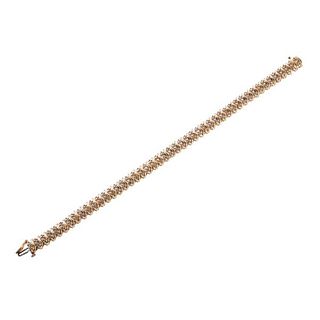 14k Gold  Wave Line Bracelet 