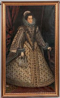After Rodrigo de Villandrando (Spanish, 1580-1628)      Copy of the Standing Portrait of Isabel de Borbón