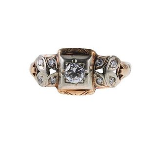 Antique 14k Gold Engagement Diamond Ring
