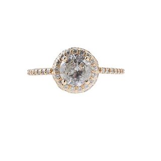 GIA 0.97ct J I3 Diamond Engagement Gold Ring
