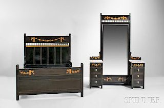 Herter Brothers Anglo-Japanese Bed and Vanity