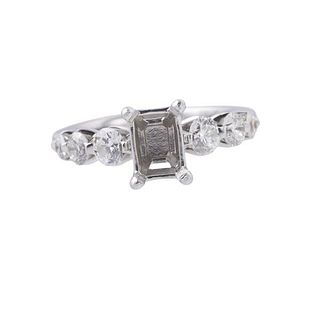 Blue Nile Platinum Diamond Engagement Ring Mount 