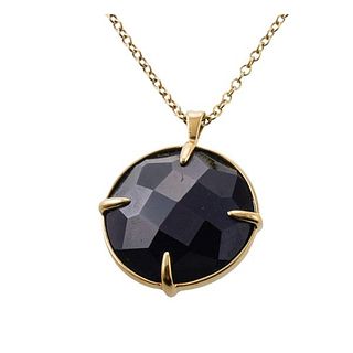 Ippolita Rock Candy 18k Gold Onyx Pendant Necklace