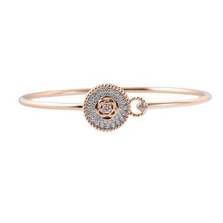 Peonia 18k Rose Gold Diamond Bangle Bracelet
