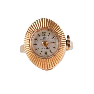 Bucherer Vintage 18k Gold Watch Ring