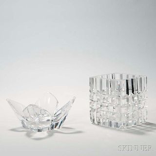 Two Orrefors Glass Vases