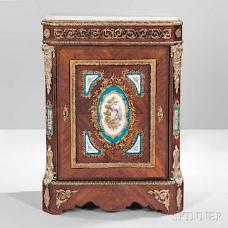 Napoleon III Kingwood Marble-top Porcelain-mounted Meuble d'Appui