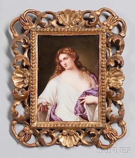 KPM Porcelain Plaque of a Young Classical Maiden